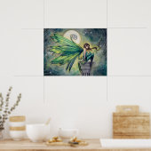 Affiche de fantasy artistique de fée aigue-marine (Cuisine)