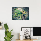 Affiche de fantasy artistique de fée aigue-marine (Bureau à domicile)