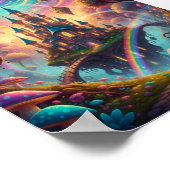Affiche de fantasy cosmique de château flottant ps (Coin)