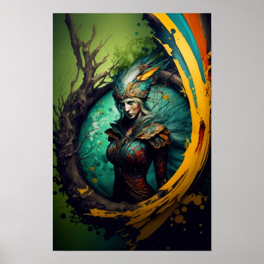 Affiche de fantasy de Ranger Elfe | Art D&D 7 (Devant)