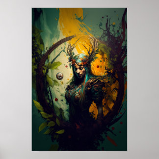 Affiche de fantasy de Ranger Elfique | Art D&D 1