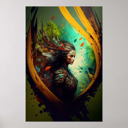 Affiche de Fantasy de Ranger Elfique | Art D&D 3 (Devant)