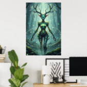 Affiche de fantasy d'esprit gardien de la forêt (Bureau à domicile)