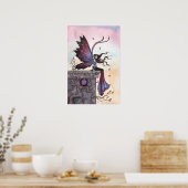 Affiche de fantasy gothique de rêve améthyste fée (Cuisine)