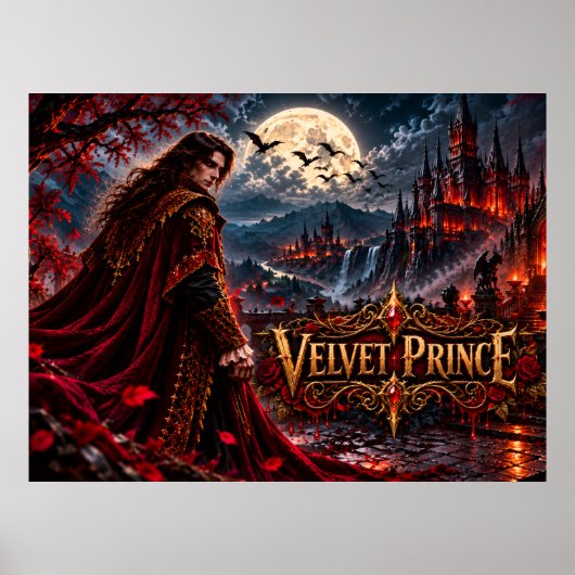 Affiche de fantasy gothique de vampire Prince Velv (Devant)