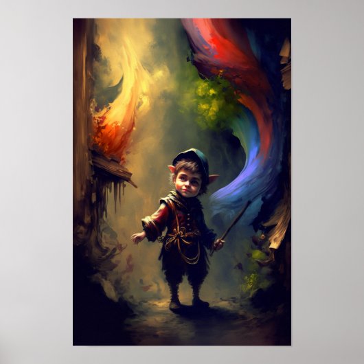 Affiche de Fantasy Halfling Rogue | Art RPG 1 (Devant)