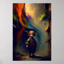 Affiche de Fantasy Halfling Rogue | Art RPG 2