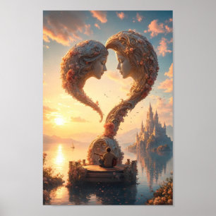 Affiche de Fantasy Lever de Soleil Âmes Soeurs Cél