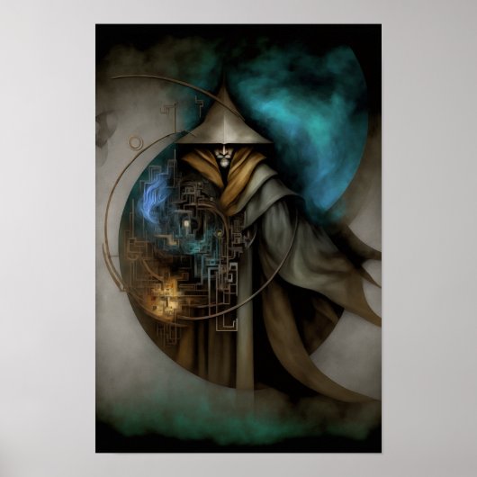 Affiche de fantasy Sorcier Sombre | Décor de Magic (Devant)