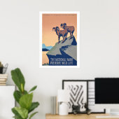 Affiche de faune des parcs nationaux (Bureau à domicile)