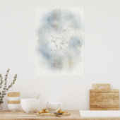 Affiche de faune écossaise Eagle Tartan Pastel (Cuisine)