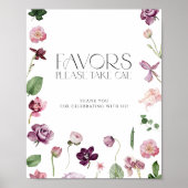 Affiche de faveurs botaniques à l'aquarelle, prene (Devant)