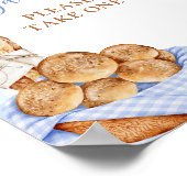 Affiche de faveurs de gingham à carreaux bleus Bun (Coin)