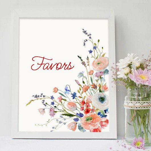 Affiche de faveurs floraux élégants