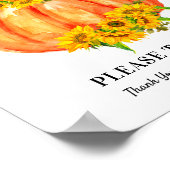 Affiche de favoris de mariage automne citrouille B (Coin)