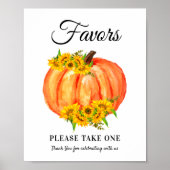 Affiche de favoris de mariage automne citrouille B (Devant)