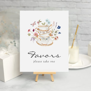 Affiche de Favors de Mariage au Thé