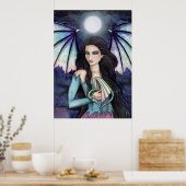 Affiche de fée et de dragon gothiques Molly Harris (Cuisine)