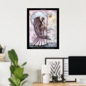 Affiche de fée gothique Fée d'automne (Bureau à domicile)