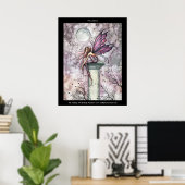 Affiche de fée gothique rose pourpre par Molly Har (Bureau à domicile)