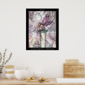 Affiche de fée gothique rose pourpre par Molly Har (Cuisine)