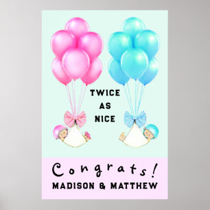 Affiche de félicitations pour la baby shower de ju