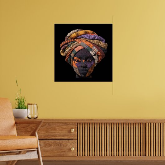 Affiche de femme africaine colorée (Salon 2)