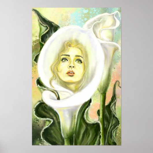 Affiche de femme au lys calla (Devant)