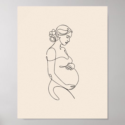 Affiche de femme enceinte, papier de valeur (mat), (Devant)
