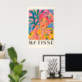 Affiche de femme qui fume, impression de Matisse, (Bureau à domicile)