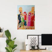 Affiche de femmes Art Déco (Bureau à domicile)