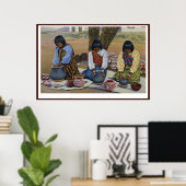 Affiche de femmes indiennes du Pueblo fabriquant d (Bureau à domicile)