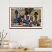Affiche de femmes indiennes du Pueblo fabriquant d (Cuisine)