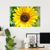 Affiche de fermeture du tournesol (Bureau à domicile)