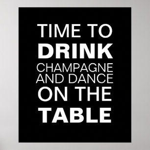 Affiche de fête au champagne