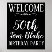 affiche de fête d'anniversaire 50e 40e 30e (Devant)