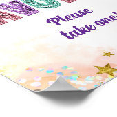 Affiche de fête d'anniversaire double paillettes p (Coin)
