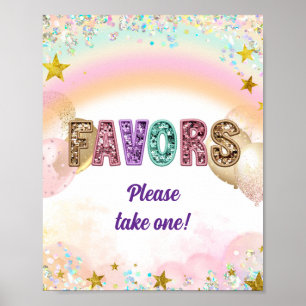 Affiche de fête d'anniversaire double paillettes p