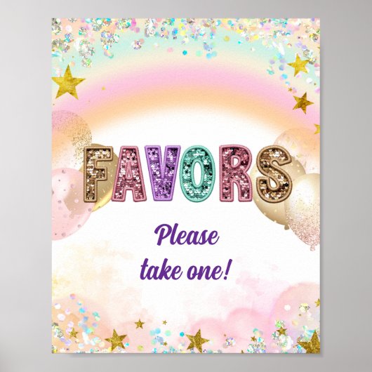 Affiche de fête d'anniversaire double paillettes p (Devant)