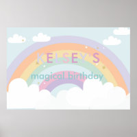 Affiche de fête d'anniversaire Licorne Décorations