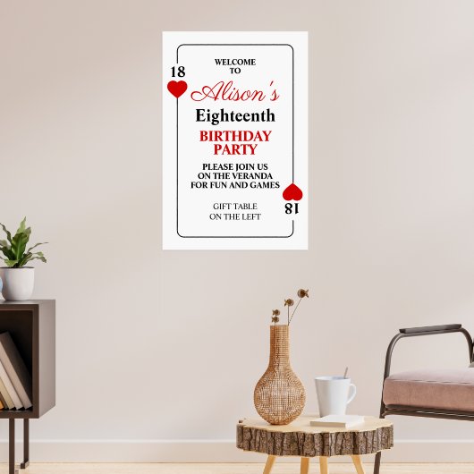 Affiche de fête d'anniversaire sur le thème du cas (Salon 3)