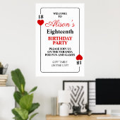 Affiche de fête d'anniversaire sur le thème du cas (Bureau à domicile)