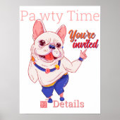 Affiche de fête de Bouledogue Français  (Devant)