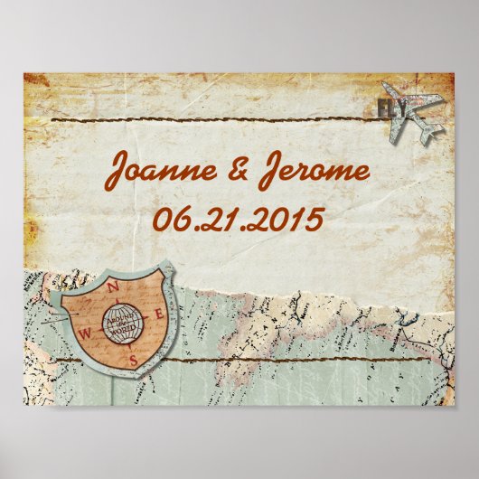 Affiche de fête de carte de voyage (Devant)