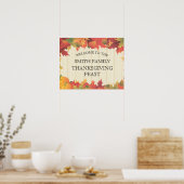 Affiche de fête de famille d'automne / d'Action de (Cuisine)