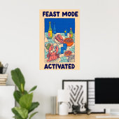 Affiche de fête de fruits de mer Mode Fête activée (Bureau à domicile)