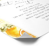 Affiche de fête de mariage Floral lemon don't say (Coin)