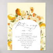 Affiche de fête de mariage Floral lemon don't say (Devant)