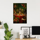 Affiche de fête de thé d'animaux de jungle, maxima (Bureau à domicile)