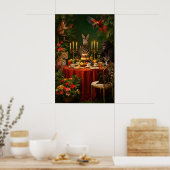 Affiche de fête de thé d'animaux de jungle, maxima (Cuisine)